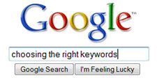 choosing the right keywords for website optimization