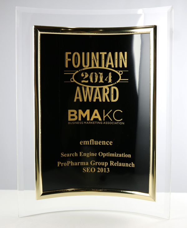 emfluence SEO team wins BMA Fountain Award
