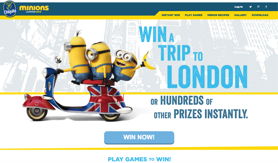 minion chiquita micro site