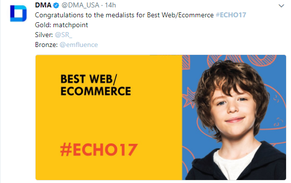 Best Web/Ecommerce 2017 DMA International ECHO Awards