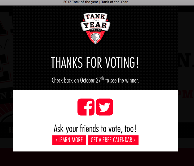 Tnemec Tank of the Year Voting Microsite slide #3