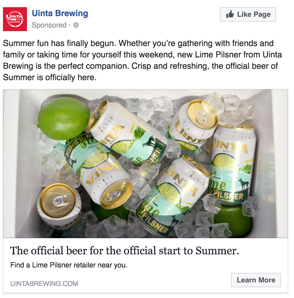 Uinta Brewing Company Lime Pilsner Awareness Campaign slide #1