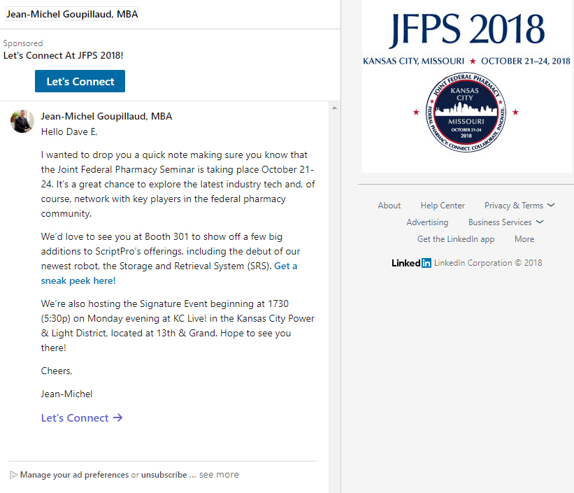ScriptPro JFPS Conference Sponsored InMail Promotion slide #1