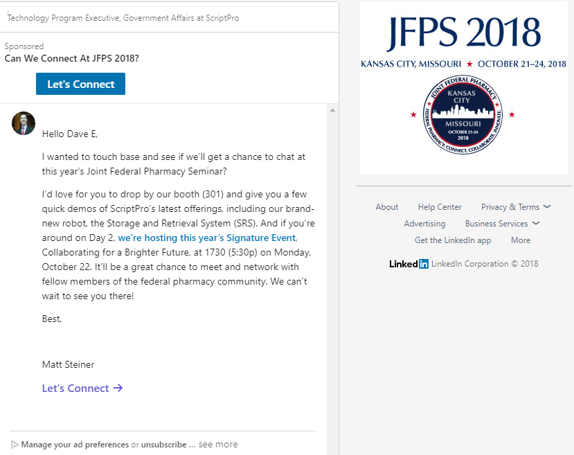 ScriptPro JFPS Conference Sponsored InMail Promotion slide #2