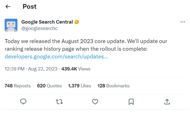 Google’s November 2023 Core Algorithm Update
