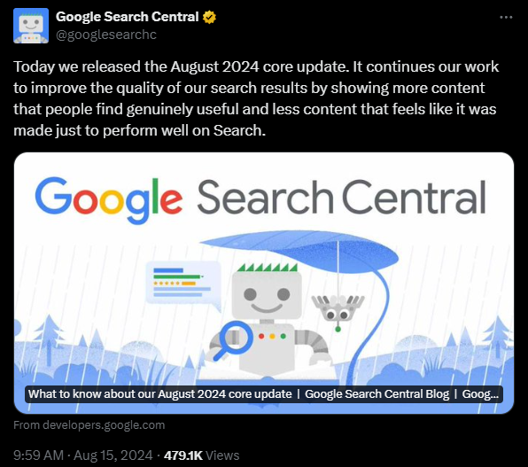 Google’s August 2024 Core Algorithm Update